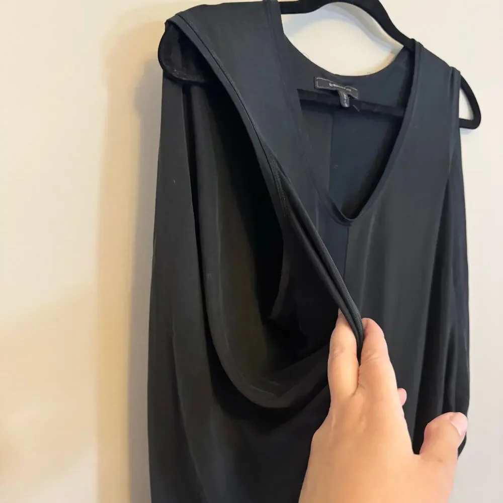 BCBG Maxazria Kerstin Tank Dress Medium Vintage Black Pullover V-Neck Sleeveless - Picture 7 of 9